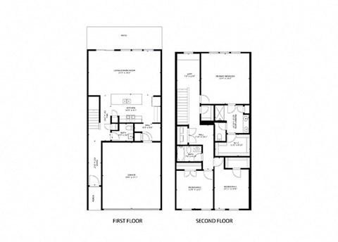 three floor plan of a house with different floors and different bedrooms