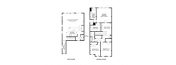 two floor plan of a house with two different floor plans