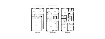 four different floor plans of a house with different views
