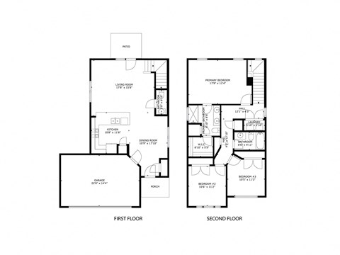 three floor plan of a home with different floor plans  home