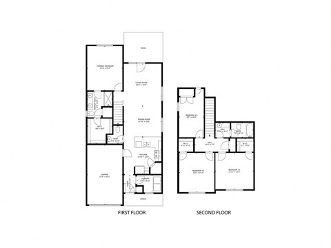 the everleigh floor plan 2nd and 3rd floor