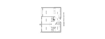 bedroom floor plan of 55 north luxury apartments to rent in the north end of boston
