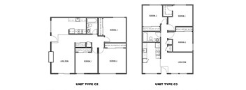 a floor plan of unit type c2