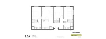 a floor plan of a house with glass doors and windows