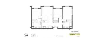 a floor plan of a house with a bedroom and a living room