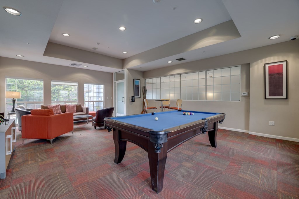 Pool table in community room