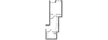 floor plan of the small apartment