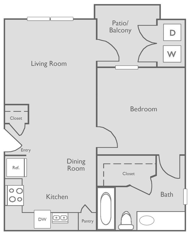 Floor Plans of Republic Woodlake Apartments in San Antonio, TX