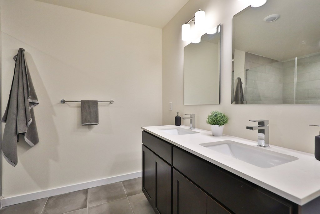 bathroom with a sink and a mirror