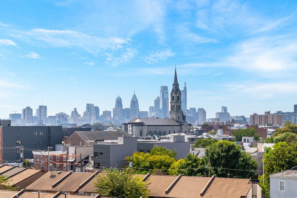 the city skyline with the st louis cathedral in the foreground