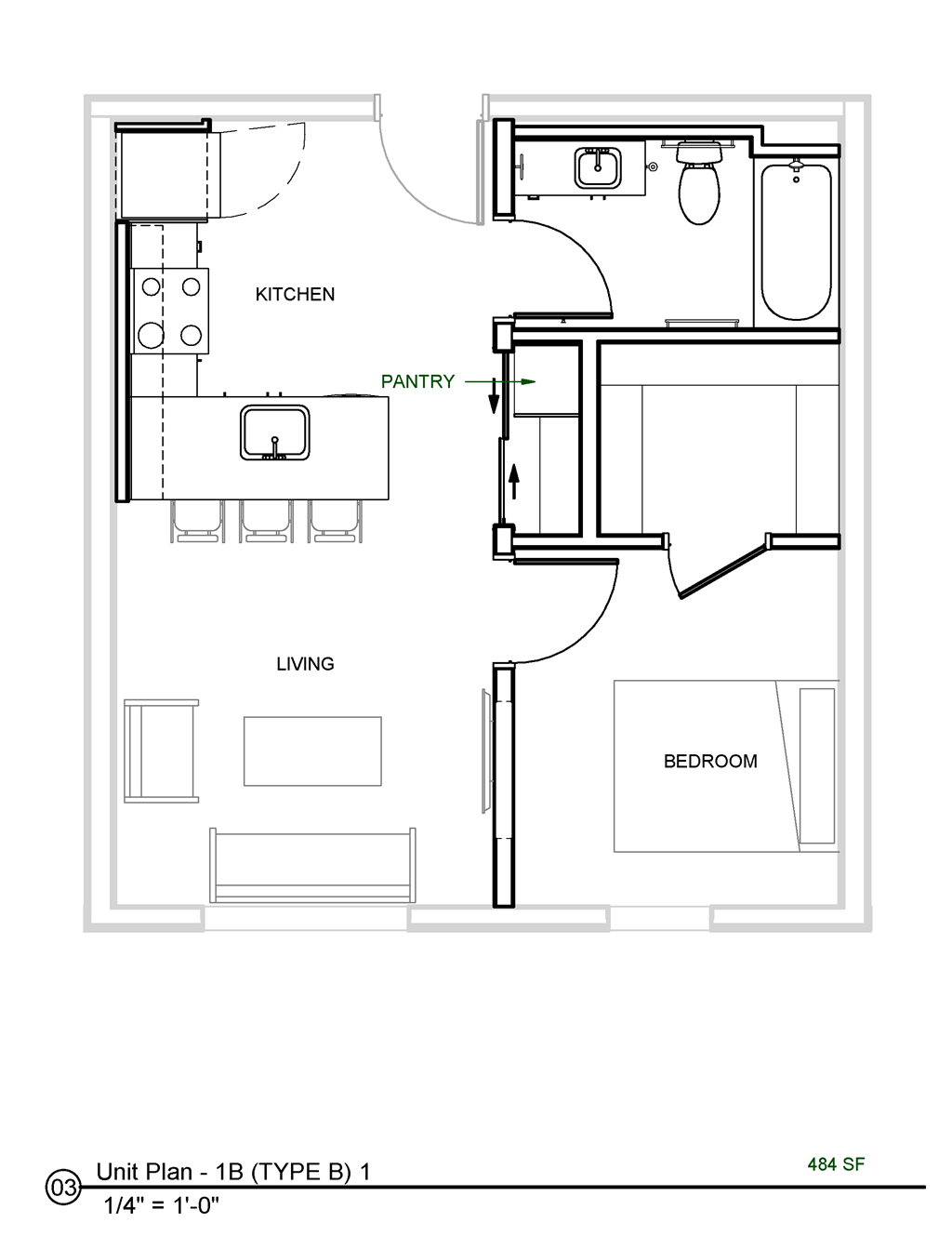 1bed floorplan