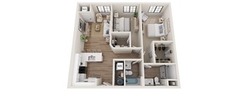 a 2 bedroom192 sq ft floor plan