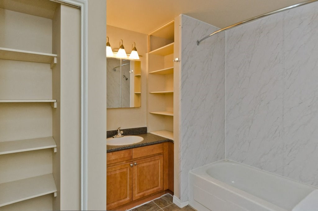 Bathroom storage shelves