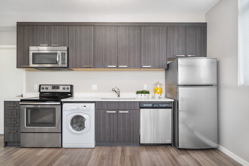 our apartments offer a modern kitchen with stainless steel appliances