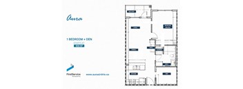 1 Bedroom + Den - Aura 4000