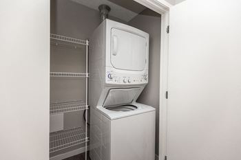 Aura residential rental property convenient in-suite laundry