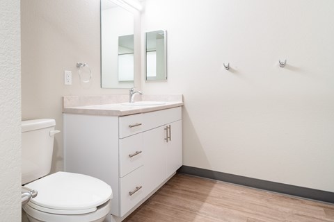 White Bathroom  at All Saints Apartments, DENVER, 80219