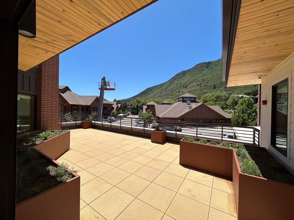 2nd Floor Patio From Door at Benedict, The, GLENWOOD SPRINGS, CO 81601