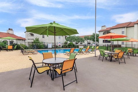 Poolside deck