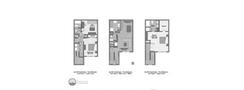 Three Floors for Ivy Hill Townhomes Unit Type C