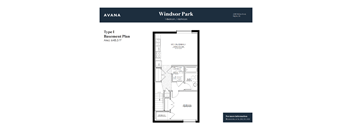 A floor plan for a Type 1 Basement Plan in Windsor Park.