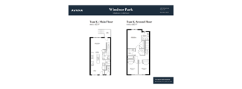 Two floor plans for a Type K apartment at Windsor Park.