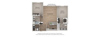 2 Bedroom 2 Bath Unit - Kelmscott Park Apartments