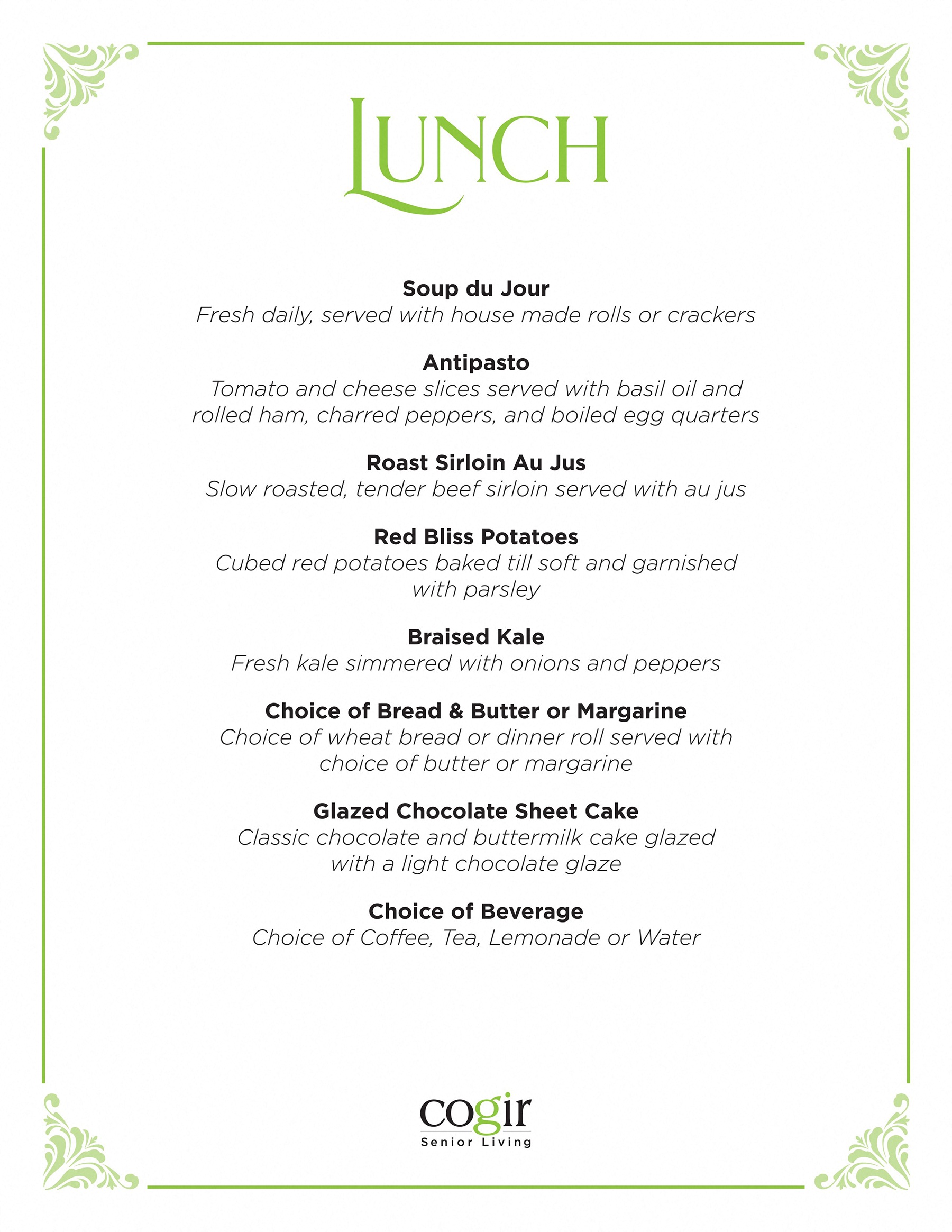 Lunch Menu