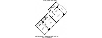 One Bed Two Bath with Den - 1 Grosvenor