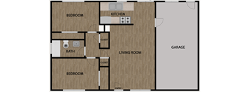 2BD 1BA with Garage at Casa Sol Apartments, Imperial Beach, CA