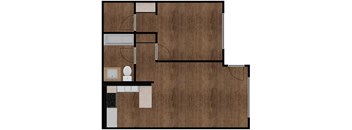 1 Bed 1 Bath Floor Plan at Orange Glen Apartments, California, 91911