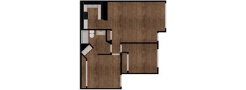 2 Bed 1 Bath Floor Plan at Orange Glen Apartments, Chula Vista, CA, 91911