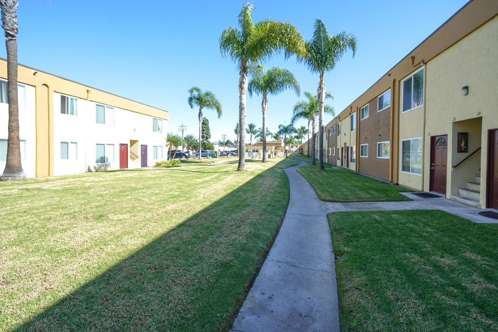 Green Walkway at Costa Fina Apartments, Chula Vista, CA