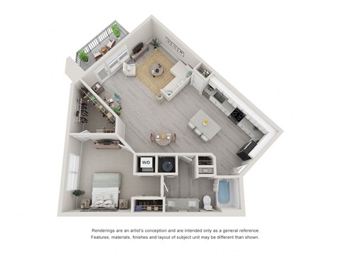 A10 One Bedroom Floor Plan