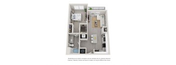 A1 One Bedroom Floor Plan