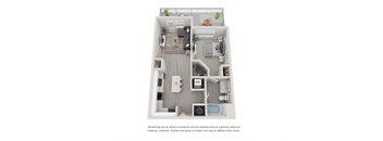 A2 One Bedroom Floor Plan