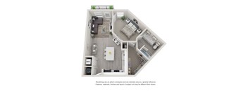 A4 One Bedroom Floor Plan
