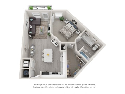 A4 One Bedroom Floor Plan