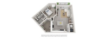 A5 One Bedroom Floor Plan