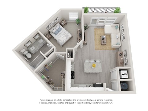 A5 One Bedroom Floor Plan