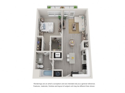 A6 One Bedroom Floor Plan