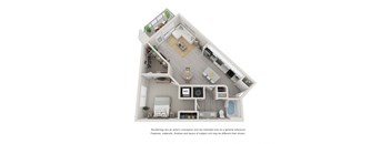 A7 One Bedroom Floor Plan