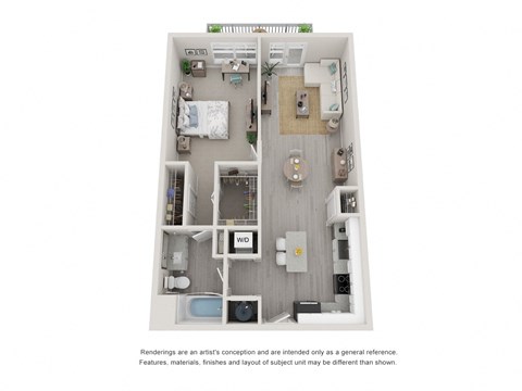 A8 One Bedroom Floor Plan