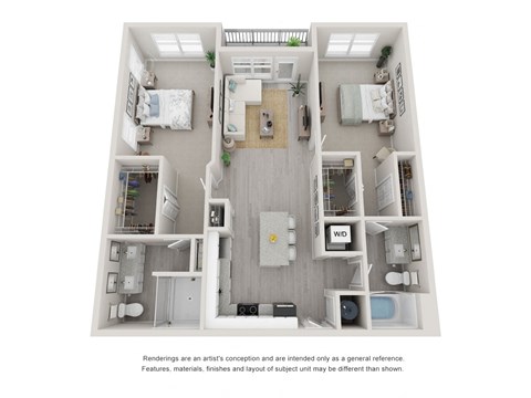 B10 Two Bedroom Floor Plan
