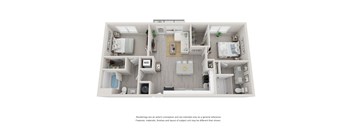 B1 Two Bedroom Floor Plan