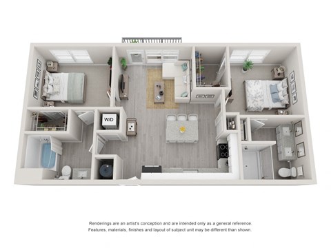B1 Two Bedroom Floor Plan