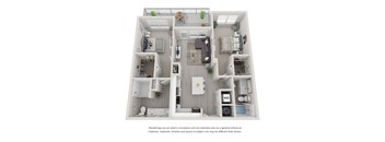 B3 Two Bedroom Floor Plan