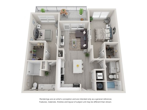 B3 Two Bedroom Floor Plan
