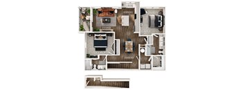 a 2 bedroom floor plan of a 2100 sq ft house