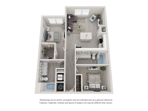 B4 Two Bedroom Floor Plan